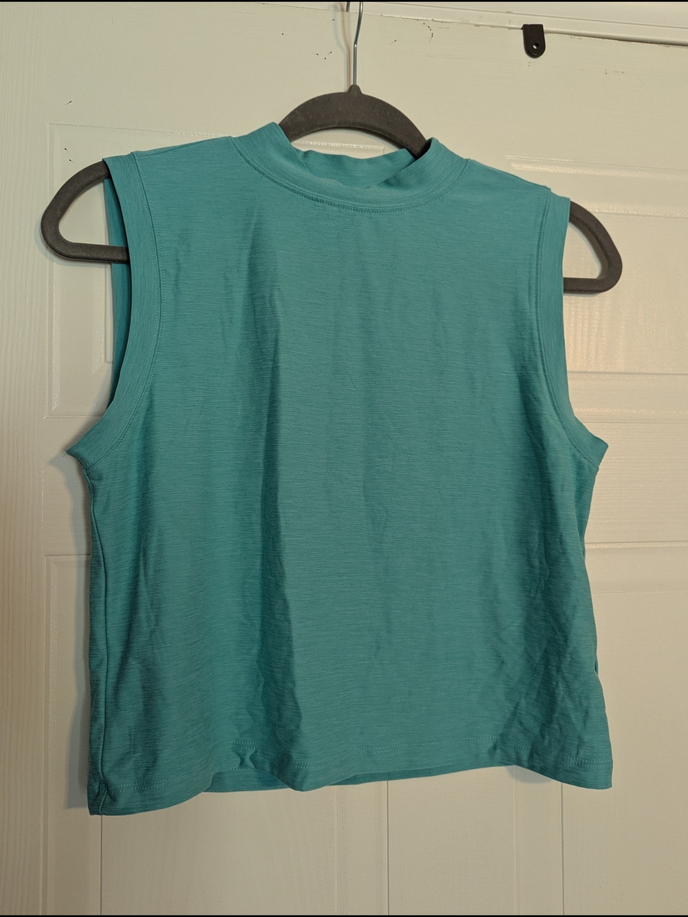 Alia Teal Tank with Mock Neck